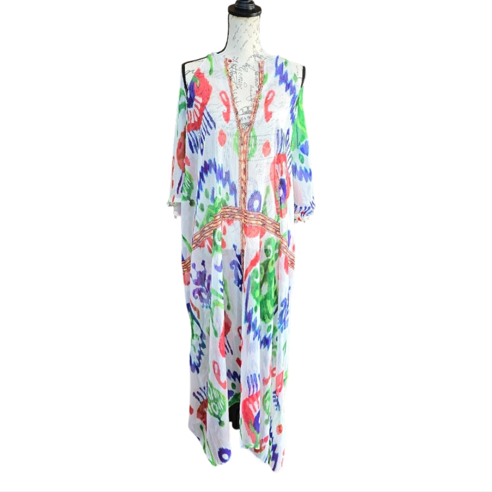 Zara Multicolor Swim Cover Kafthan S